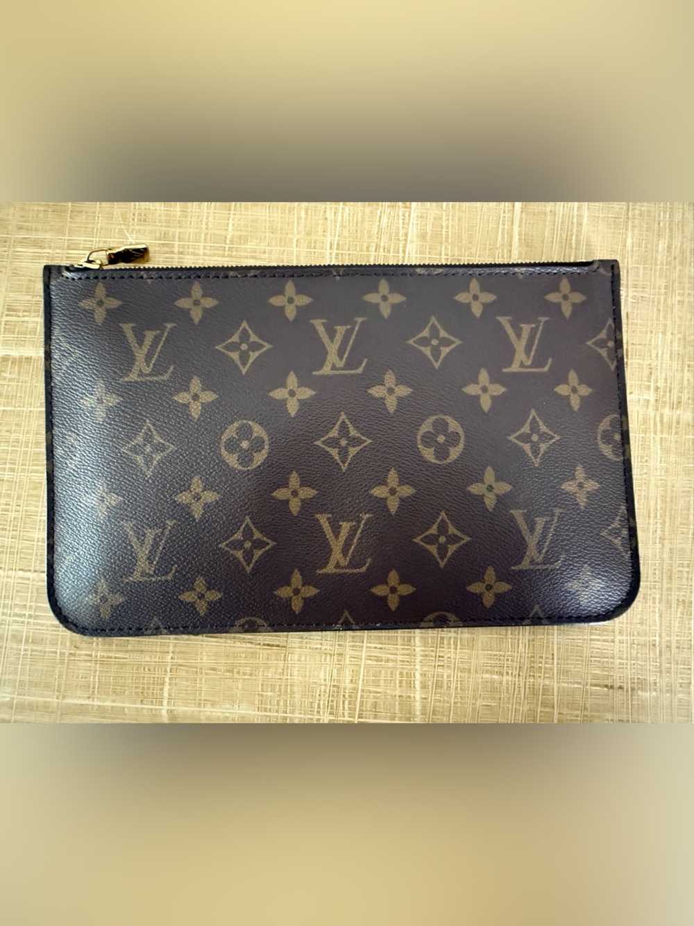 Large Louis Vuitton Monogram Canvas Zip Pouch (Neverfull) - Picture 1 of 6